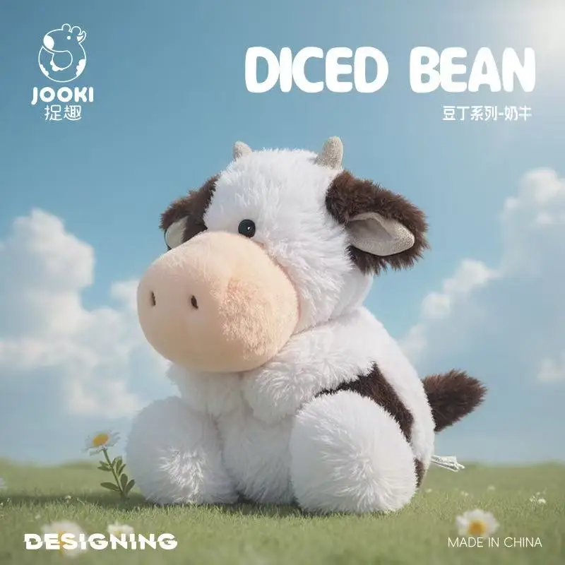 26 سنتيمتر جديد مقلد البقرة دمية محشوة ألعاب من نسيج مخملي الكرتون أنيمي لطيف وسادة وسادة أنيقة الأطفال هدية عيد ميلاد متعة دمية