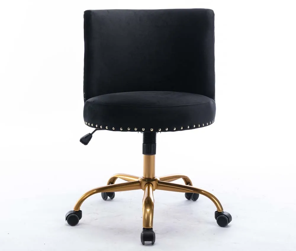 Home office chair computer desk chair armchair velvet with gold base pink nordic black office chair executive manager