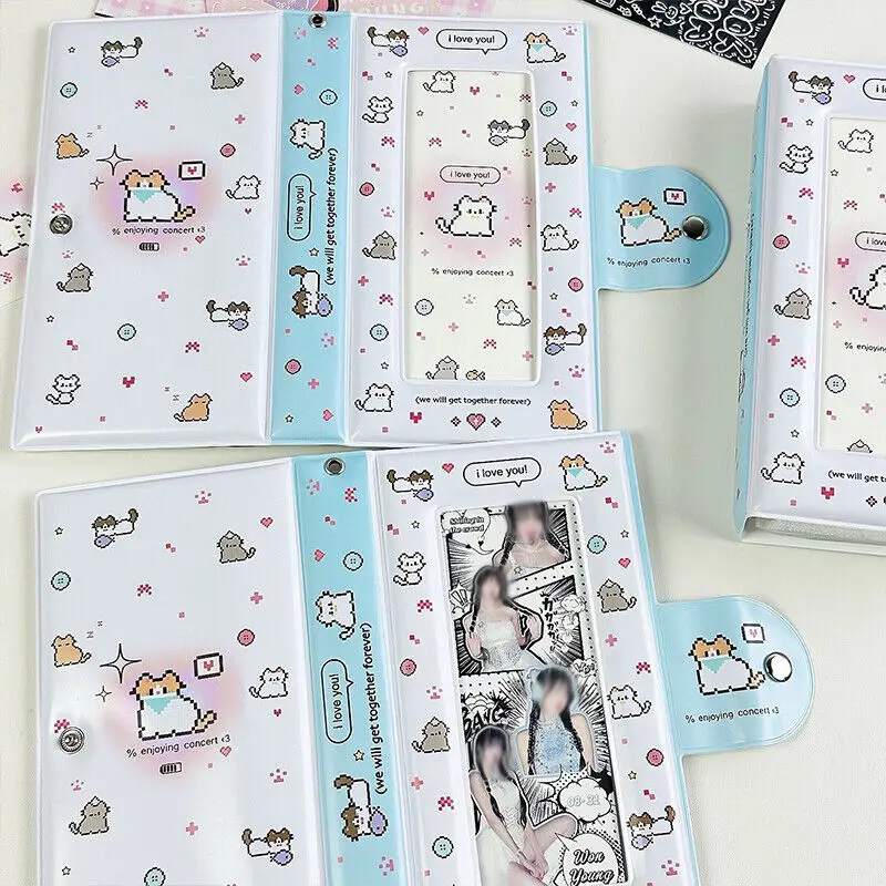 40 جيب ألبوم صور PVC معلومات كتيب الكتابة على الجدران جرو Photocard حامل بطاقة المعبود جمع كتاب لوازم الطلاب