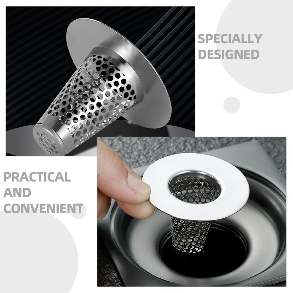 

4Pcs Floor Drain Filter Net Metal Strainer Mesh Stainless Steel Sewer Hair Catcher for Kitchen Bathroom Floor Drain Filter