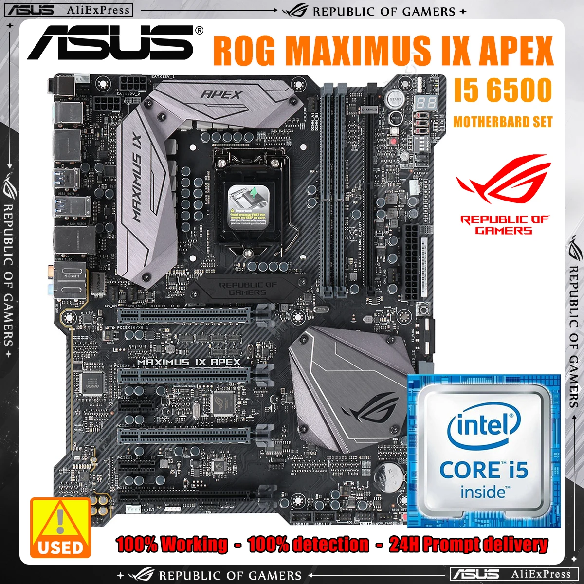 Asus rog maximus ix apex mit i5 6500 cpu original m.2 nvme 6. 7. Motherboard Set Sockel lga1151 ddr4 z170 Desktop Motherboard