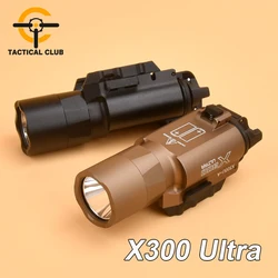 WADmersible-Lampe de poche pour odoren métal DulX300 Ultra X300U X300V, torche Airsoft AR15, lumière de scout pour fusil, rail Picatinny de 20mm