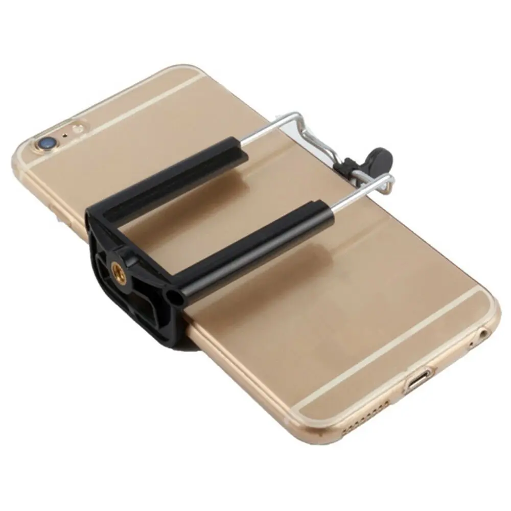 Black Universal Tripod Holder Bracket Cell Phone Camera Stand Adapter Phone Holder Clip