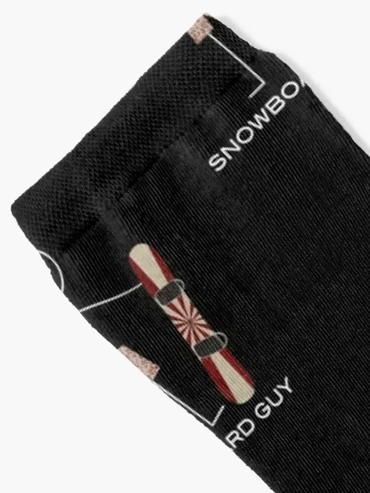 Funny Mens Snowboard Guy Socks with print happy Novelties Hiking boots Woman Socks Men's