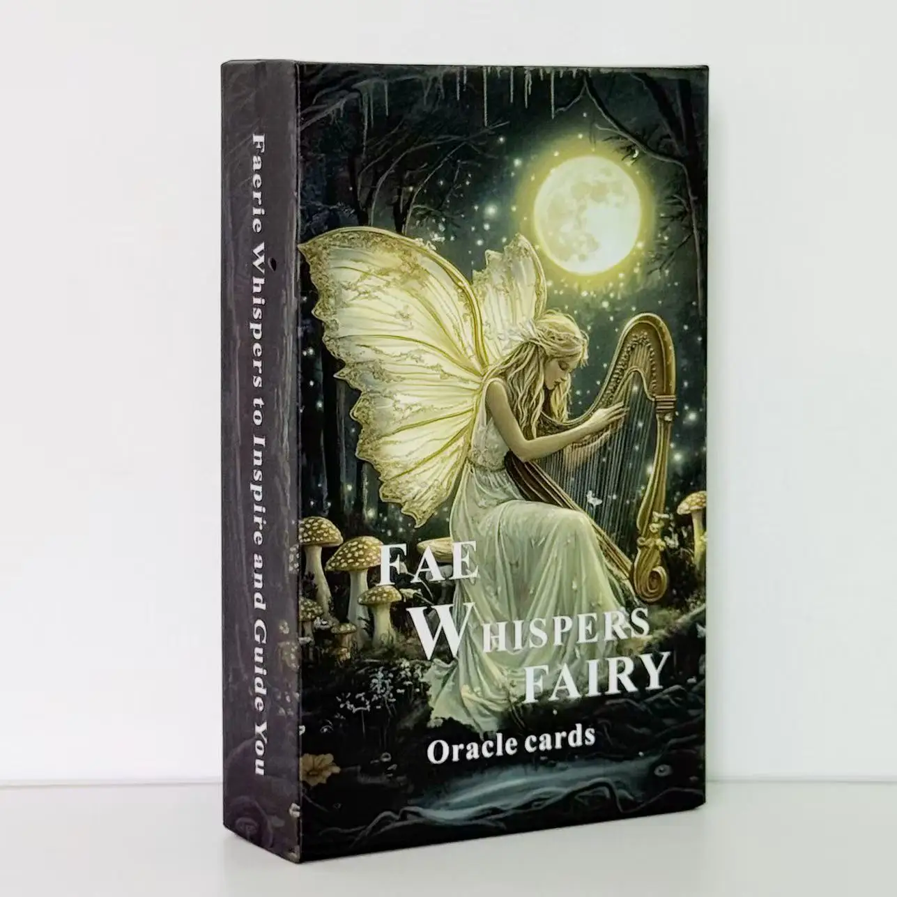 Fae Whispers Fairy Oracle Cards, Mystical Deck for Spiritual Inspiration & Meditation, Fairycore Aesthetic, 12x7cm, 54 Cards