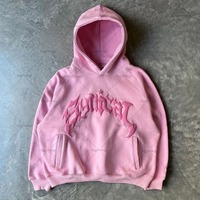 American Retro Personalized Letter Pattern Fashionable Loose Cotton Hoodie Men Street Hip-hop Casual Oversized Sweatshirt Women