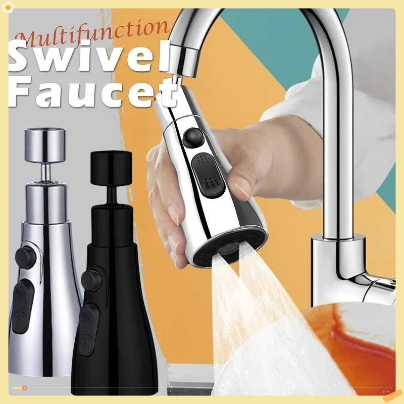 

Universal 360° Rotate Kitchen Faucet Extender Aerator Plastic Splash Filter Kitchen Washbasin Faucet Bubbler Nozzle Aerator