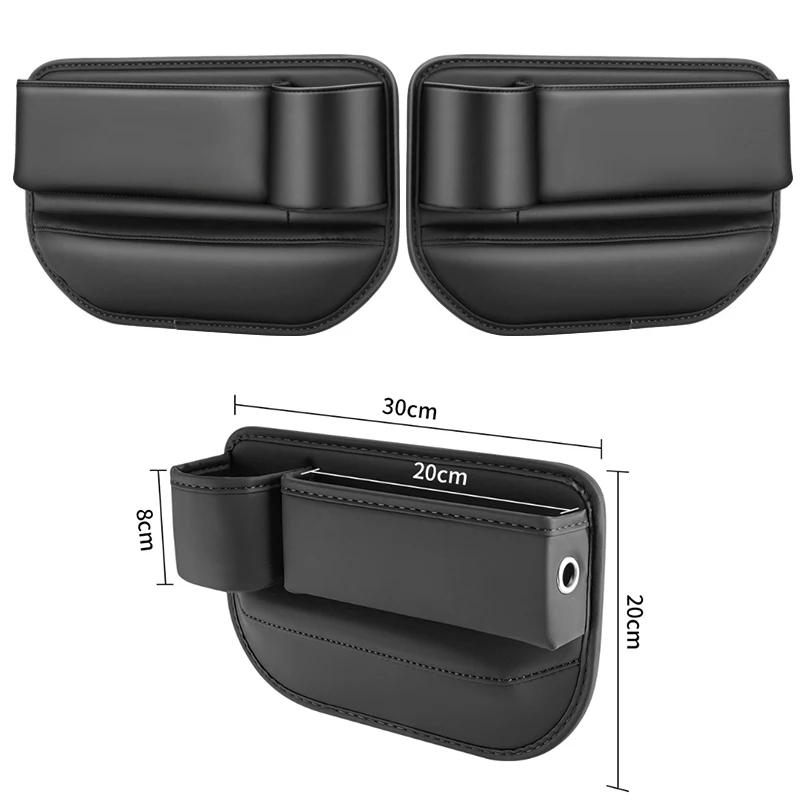 Car Seat Gap Organizer Storage Box For Volvo C30 V40 V50 V60 V90 S40 S60 S80 S90 XC40 XC60 XC90 Accessories Leather Bag view 3