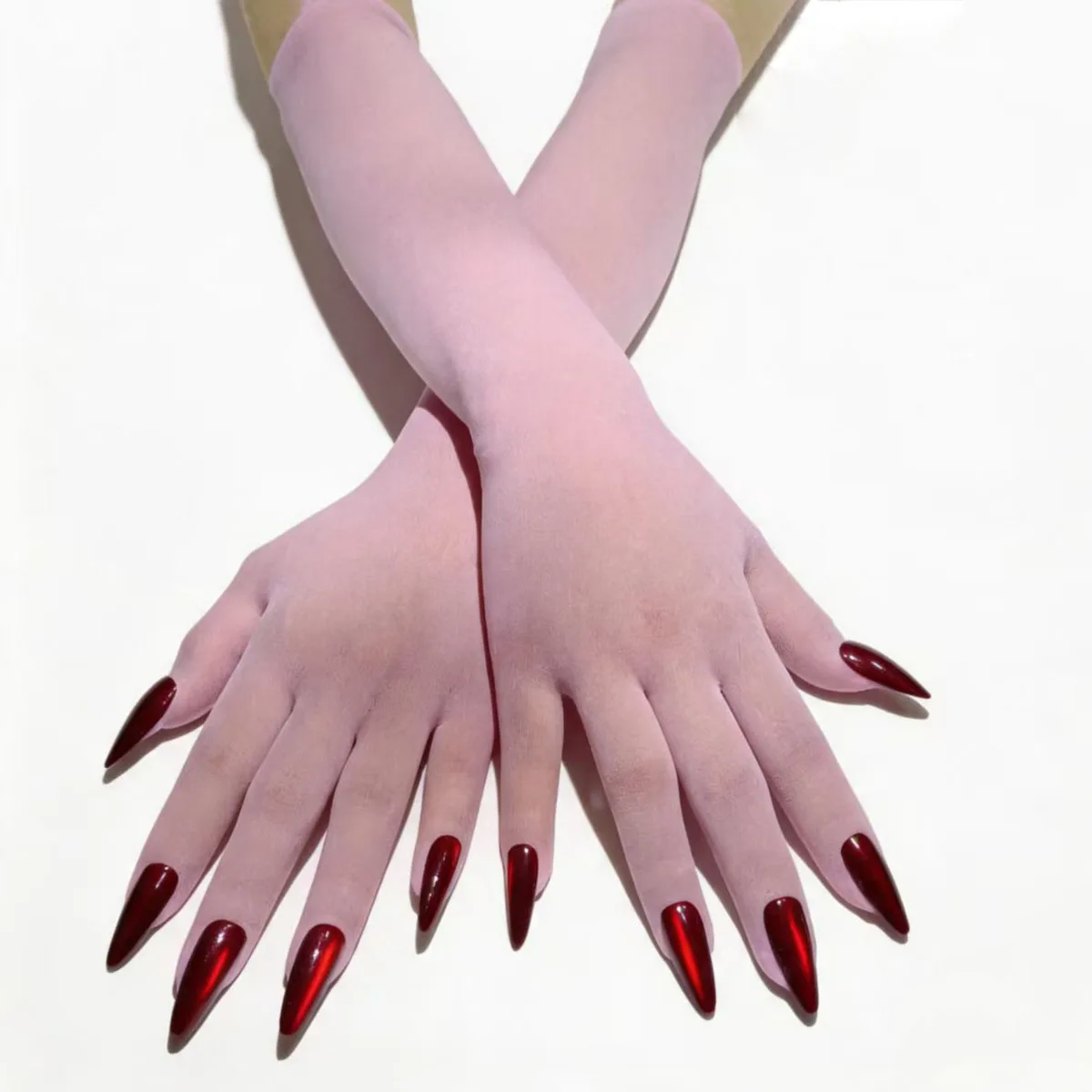 Ultradünne nahtlose Strumpfhandschuhe – 3D-Katzenaugen-Nagelabdeckungen – modische Fünf-Finger-Strumpfhandschuhe – dekorative Handschuhe – Detail 12