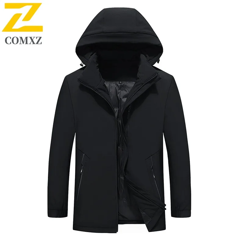 

COMXZ Down Jacket Men Winter Coat 2025 New Thickened Thermal Business Casual Short Style Duck Down tactics Waterproof Windproof