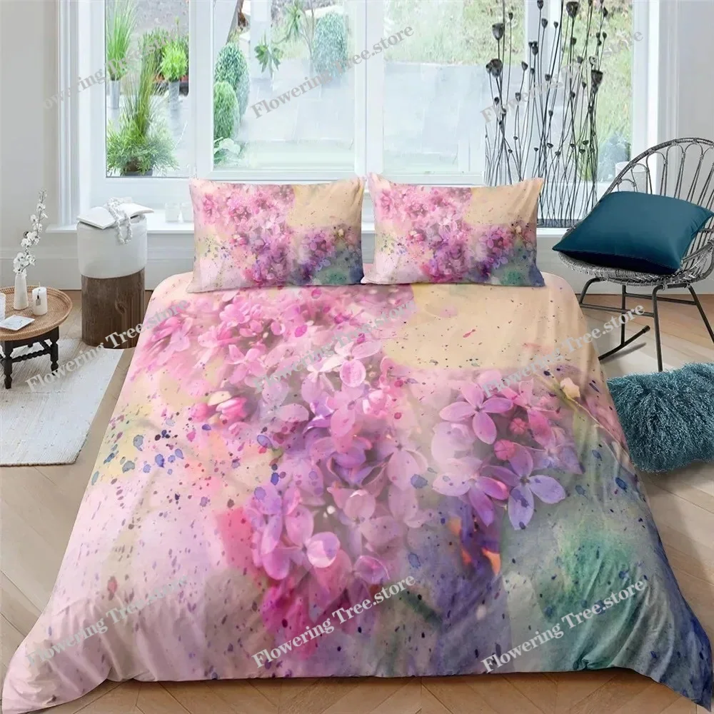 

Oil Painting Flowers Digital Printing Bedding Sets Adult Bedclothes Quilt Art Duvet Cover Set Single King Queen Size