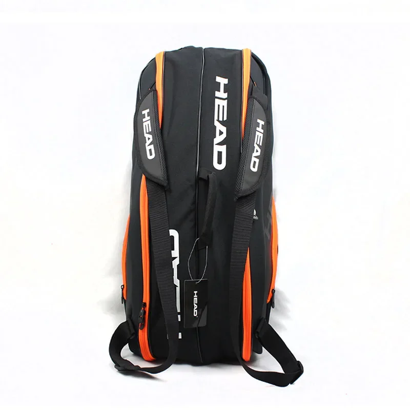 HEAD Tennis Rackets Bag 6 Pieces Hard Shell Sports Bag Large Capacity 9 Badminton Racquets Backpack Men Women Tenis Squash Padel