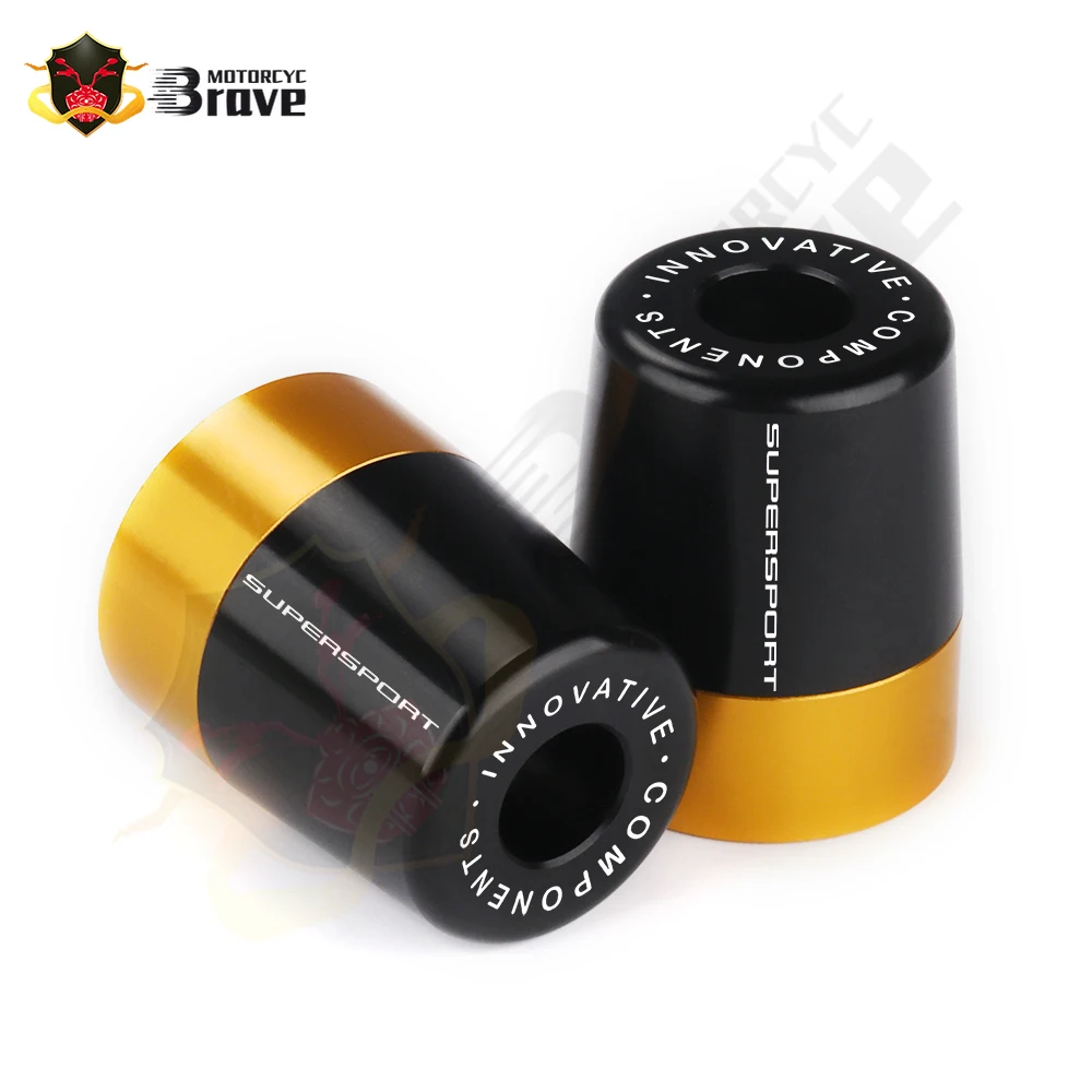 For SuperSport supersport 750 950 1000 Motorcycle Accessories CNC Aluminum Handle Bar End Weight Handlebar Grips Cap Plug