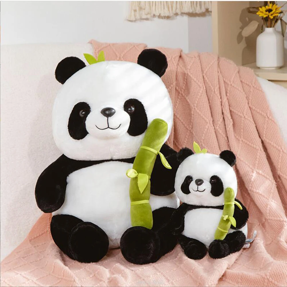 Cartoon Panda Eat Bamboo Shoots Stuffed Children Plush Toy