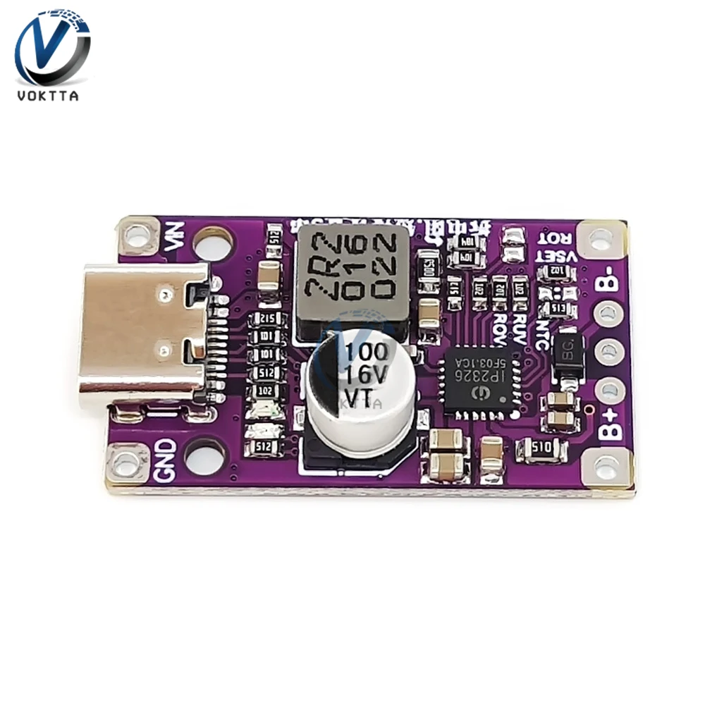 2-3S Lithium-ion Battery Charging Module Fast Charging Battery Protection Board USB Type-C Charging Board Dual Functions