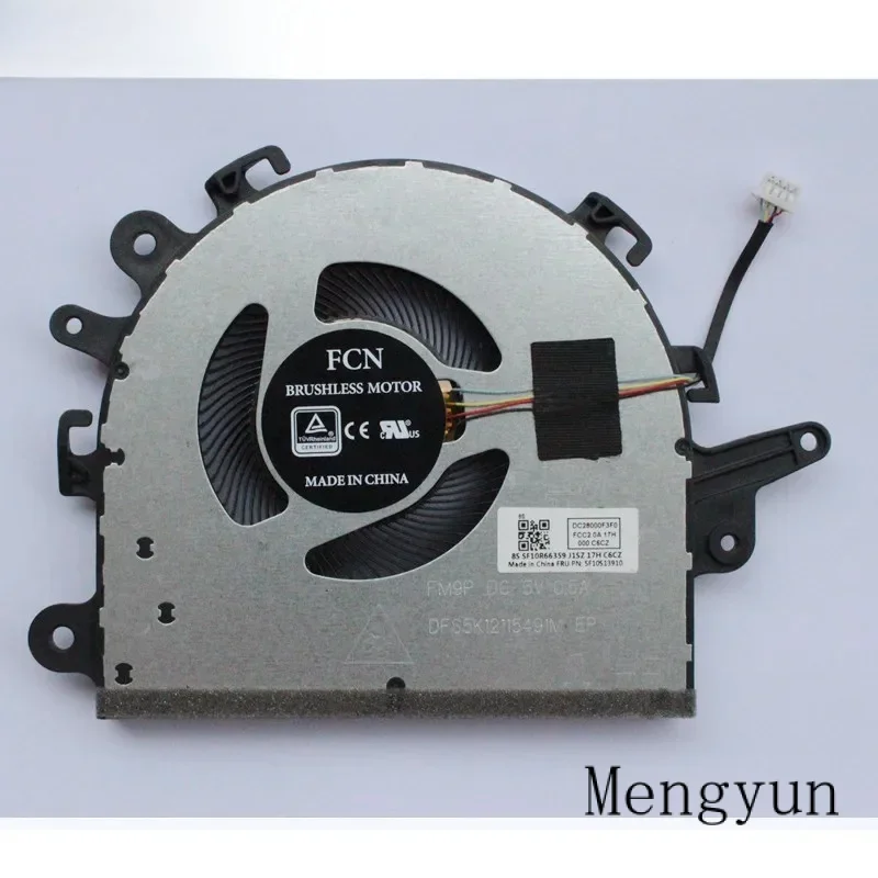 New Original laptop CPU cooling fan for Lenovo V15(G1 M5) IdeaPad 3i (15iml05) 3 15are05 81w40070rk fm9p 5f10s13910