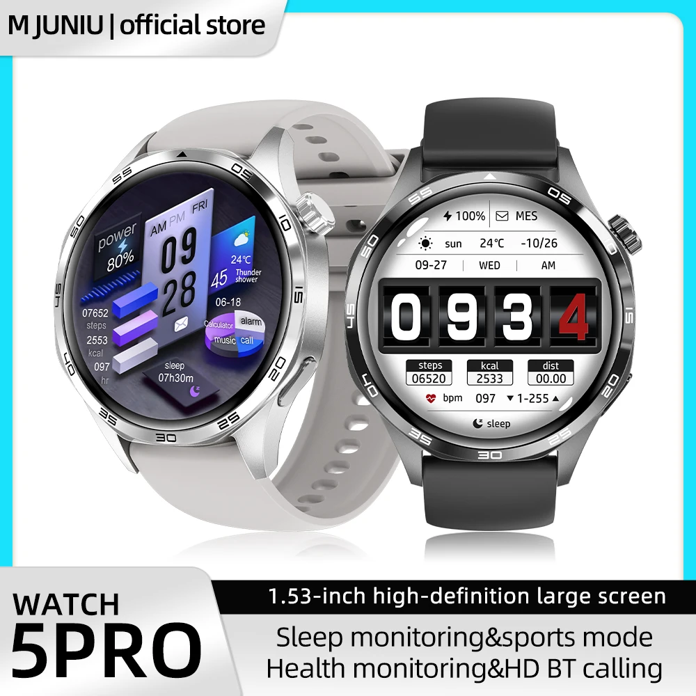Watch5Pro Smart Watch Compass GPS Bluetooth Call Smartwatch 1.53'' TFT Heart Rate Monitor Fitness Sport Watch For Men Women