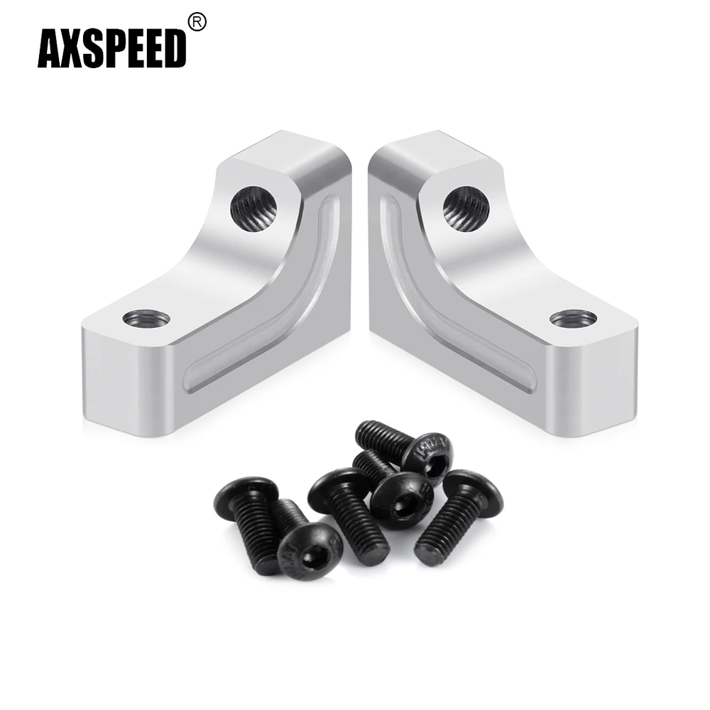 AXSPEED 1pair Aluminum Alloy Servo Mount Servo Fixed Bracket For 1/10 Axial SCX10 I 90047 Wrangler RC Crawler Car  Upgrade Parts