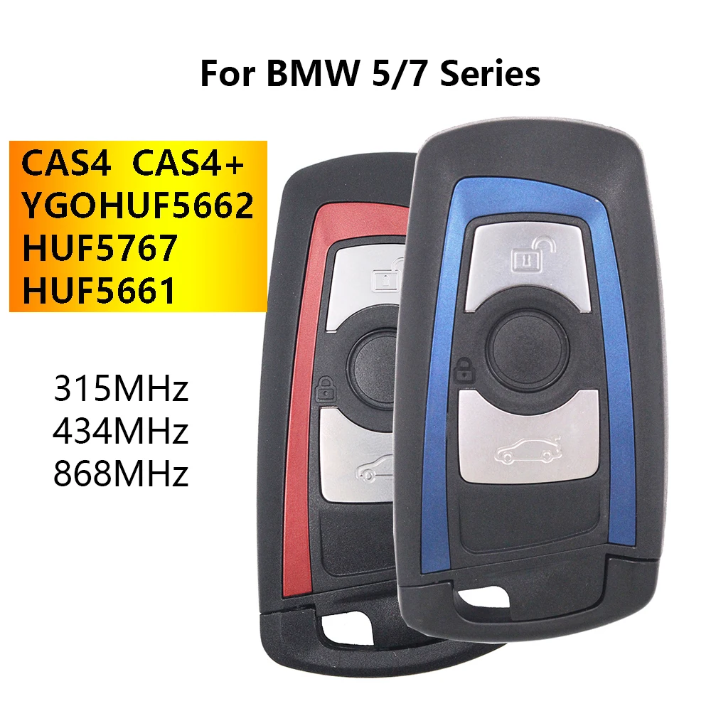 

YGOHUF5662 HUF5767 HUF5661 315MHz 434MHz 868MHz for BMW 5 7 F Series FEM/BDC,CAS4,CAS4+ 2008 3 Buttons Remote Key Fob