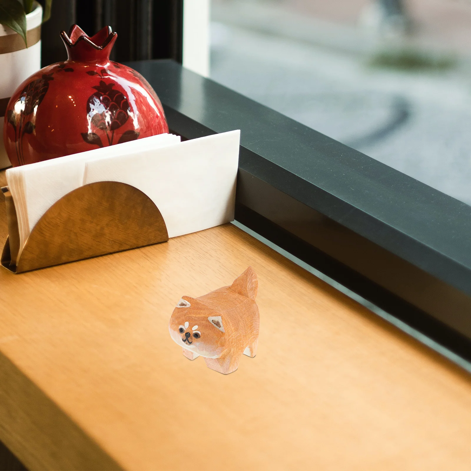 Inu الخشب النحت مصغرة نحت غرامة اتقان غرفة المعيشة غرفة نوم دراسة ديكور سطح المكتب التبعي