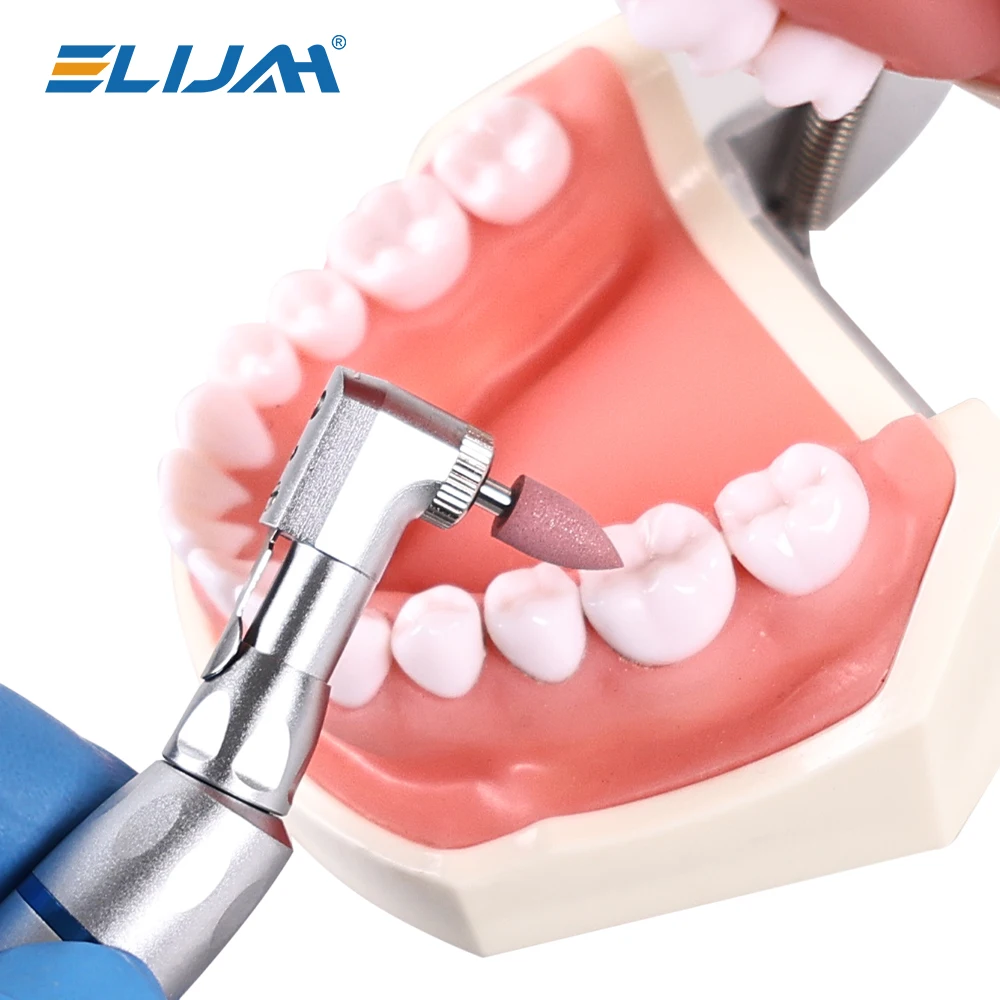 ELIJAH Dental 2.35 Mm RA Polisher for Low-Speed Handpieces with Silicone Polishing Rubber Grinding Heads Silicone Polishing Kit