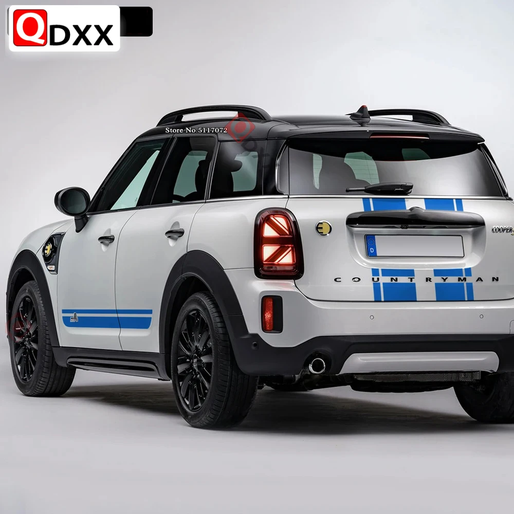 Car Hood Decal Bonnet Band Rear Trunk Body Kit Side Stripes Skirt Sticker For MINI Countryman F60 All4 Cooper JCW Accessories