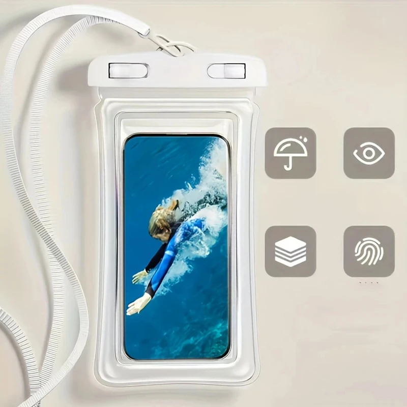 Full View Waterproof Case for Phone Underwater Snow Rainforest Transparent Dry Bag Swimming Pouch Big Mobile Phone Covers view 5