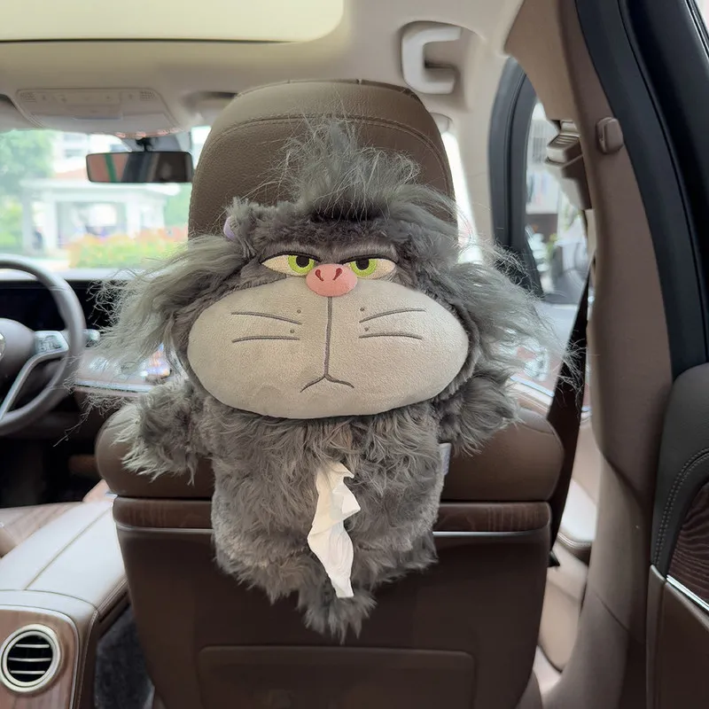 

Lucifer Cat Car Toilet Box Car Back Hanging Paper Box Cute Bad Cat Plush Doll Tissue Set Children'S Toy