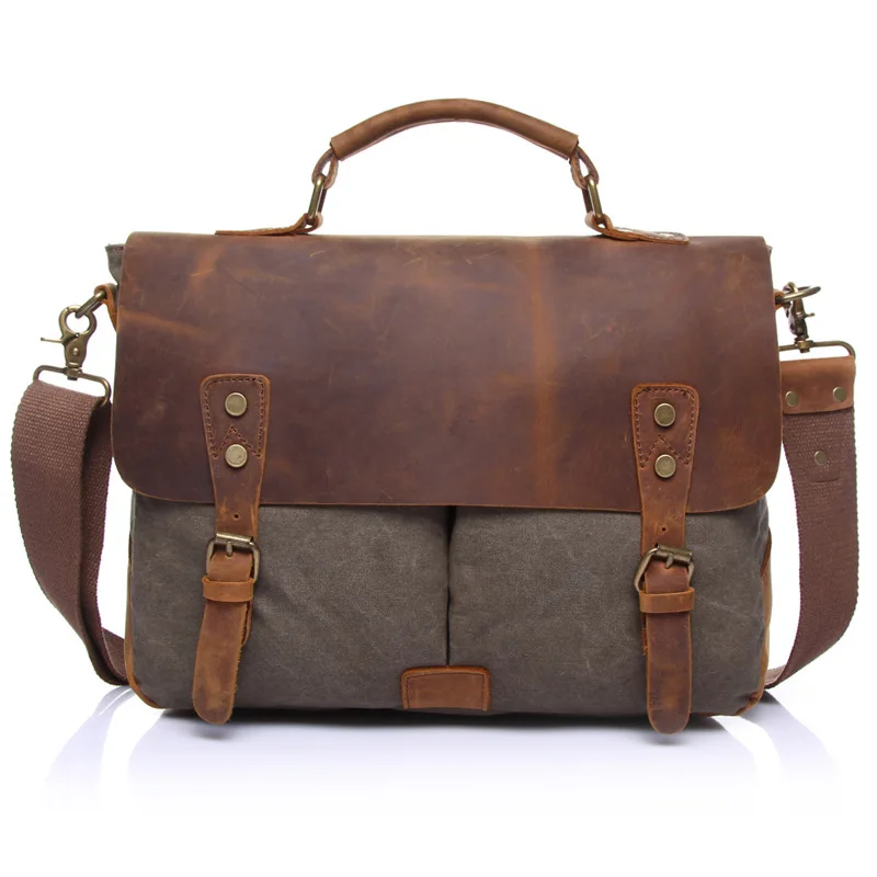 

Retro Men's Canvas Menger Bag Crossbody Bag Handheld Briease Casual Sle Soft Handle Polyester Material Foldable