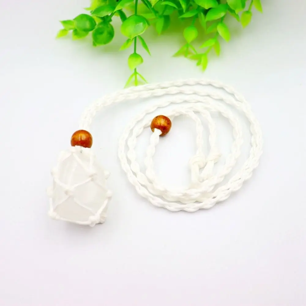 DIY Necklace Cord Braided Length Adjustable Crystal Necklace Holder Hand-woven Wax Rope Braided Necklace Cord
