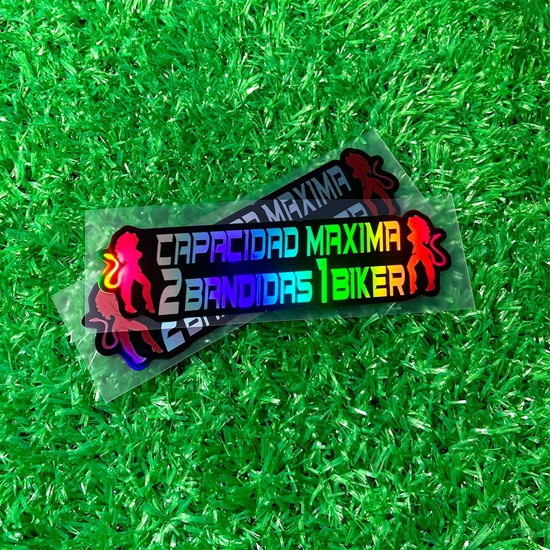 1PC/2PCS Śmieszne naklejki motocyklowe Meme Laserowa wodoodporna naklejka na zbiornik paliwa motocykla Przednia owiewka Pudełko na kask Skuter elektryczny — zdjęcie 6