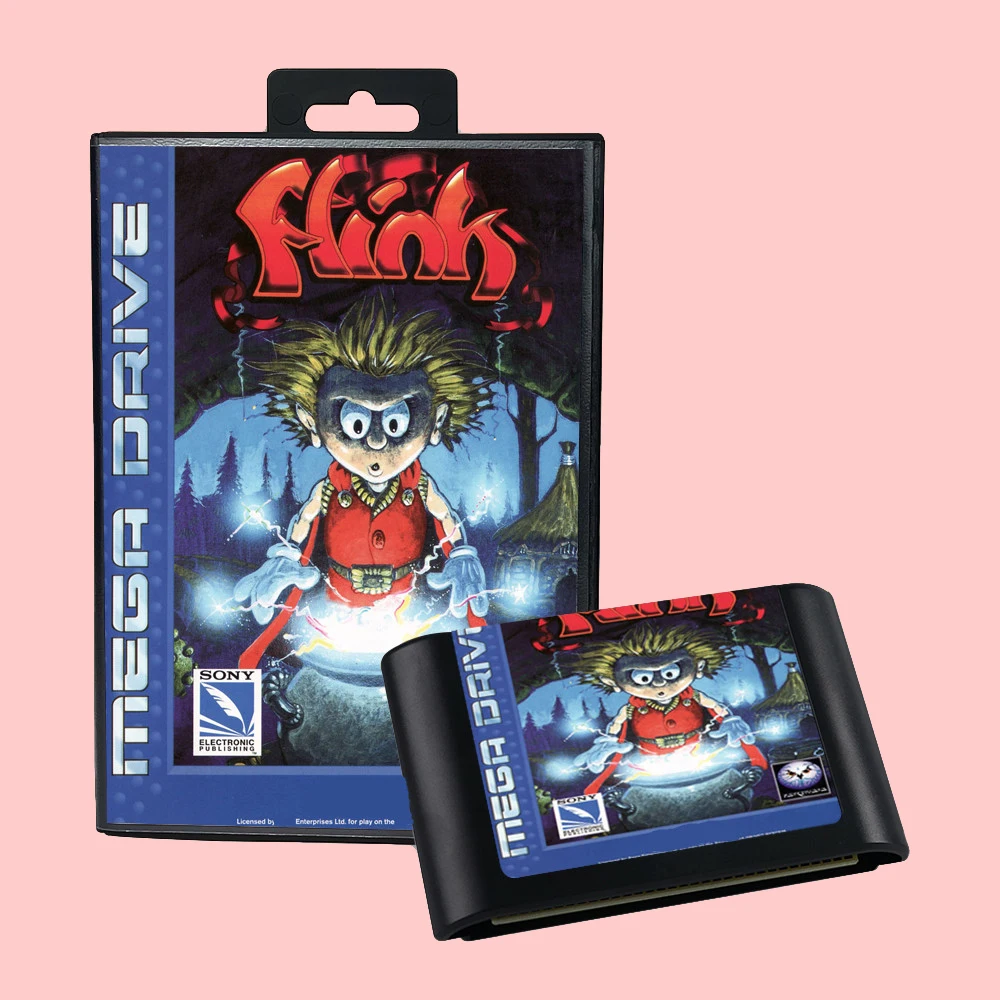 

Руководство по игровой карточной коробке Flink EUR версии для 16-битных консолей Sega MD MegaDrive Genesis