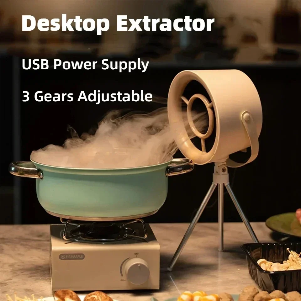 

Desktop Mini Range Hoods Portable USB Exhaust Fan Small Kitchen Hood Extractor Barbecue Large Adjustable Suction Cooker Hood New