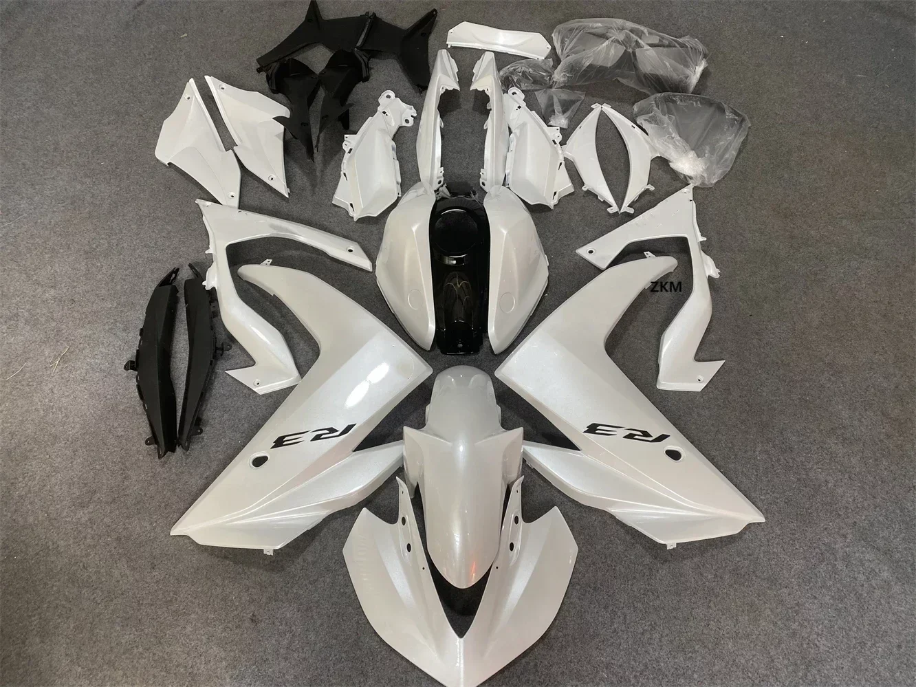 Injection Fairings for R3 2015 - 2017 R25 2016 Complete Panels 15 16 17 ABS Plastic Panels Kit Body Work Light Pearly white