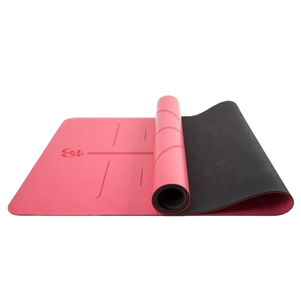 183 * 68 * 0.5 Cm PU Natural Rubber Stable Adsorption Good Yoga Mat Body Position Line Fitness Mat