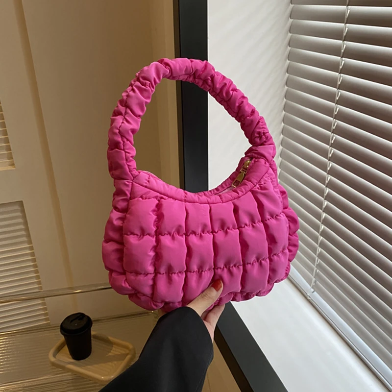 Bolsa de axilas minimalista para mulheres, bolsa de ombro retrô, nova