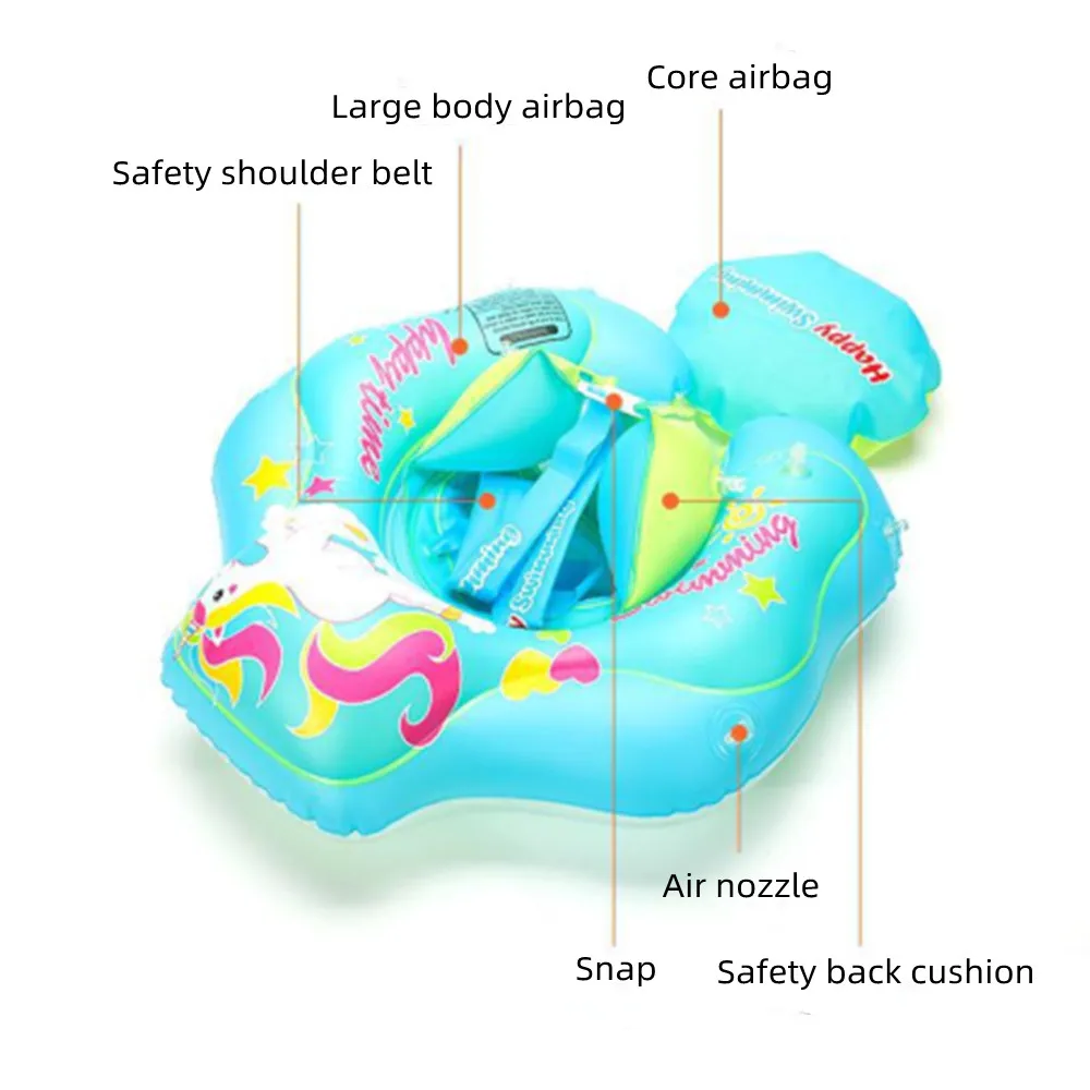 Anéis de natação infláveis para crianças, assento flutuante, pára-sol, círculo, brinquedo anel de natação do bebê, 1-6 anos crianças