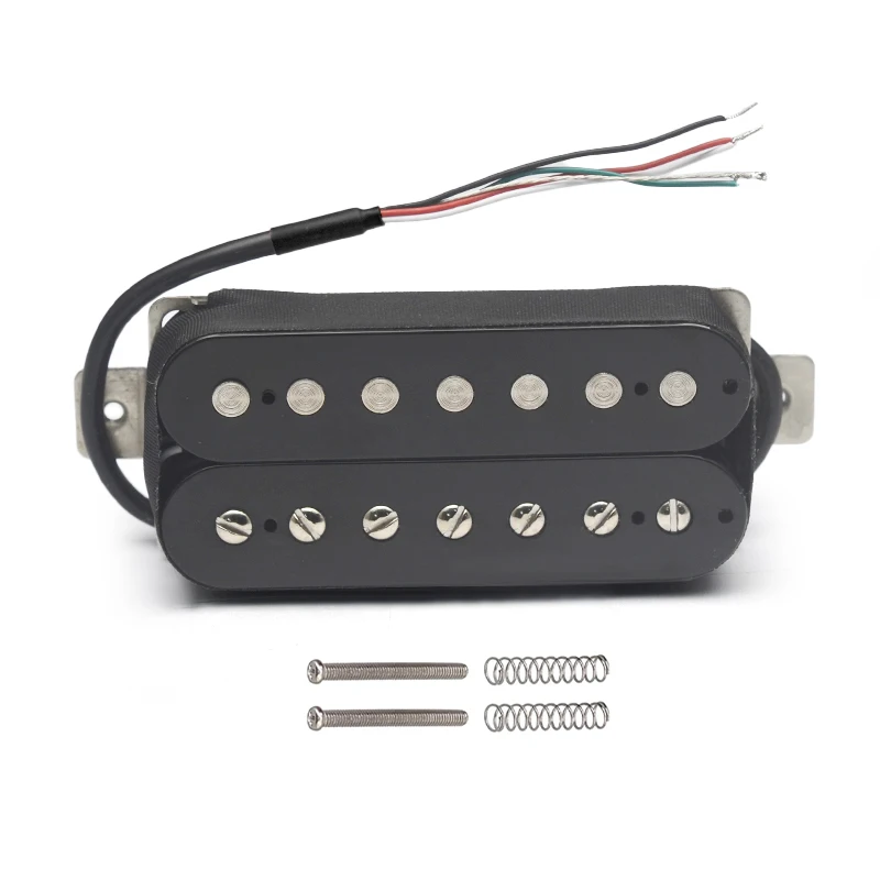 Alnico 5 7String Electric Guitar Pickup N-8.8K/B-14.2K Humbucker Alnico V Pickup Coil Splitting Pickup Guitar Parts Black