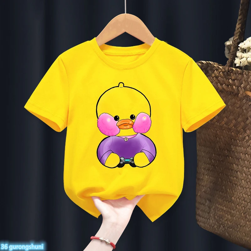 

T-Shirts for Boys Lalafanfan T Shirt Plush Cartoon Print Kids Clothes Little Boys/Girls Unisex Yellow Teen Tops