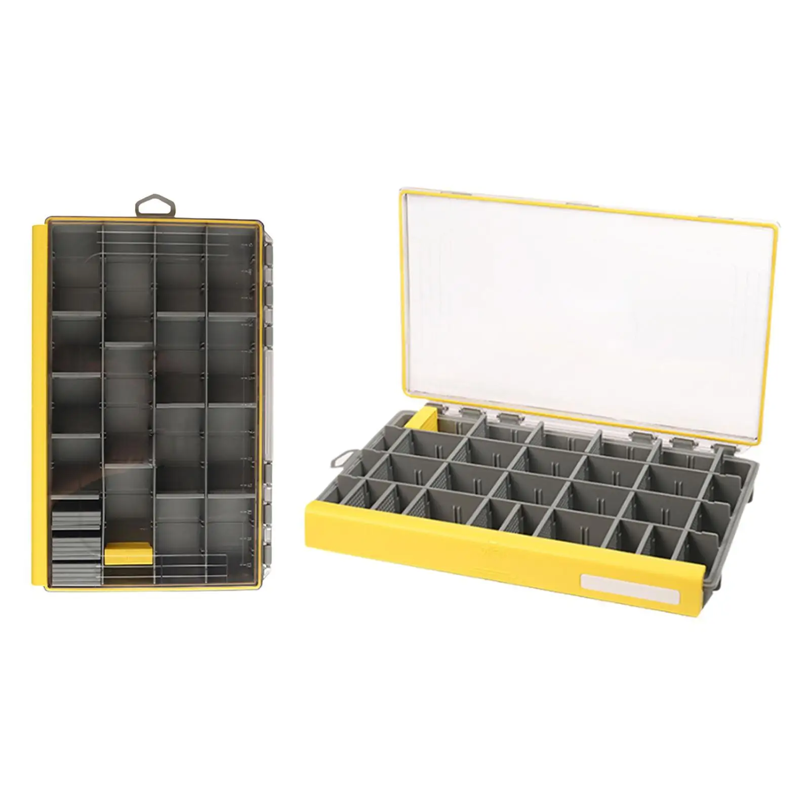 

Fishing Tackle Box with Removable Dividers Lure Organizer Thicken Storage Case Storage Container Multi Grids Lightweight