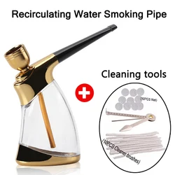 Removable to Clean Classic Water Smoke Pipe HD803 Portable Reducing Tar Cigarette filter Recyclable Tobacco Pipe Gift for Men