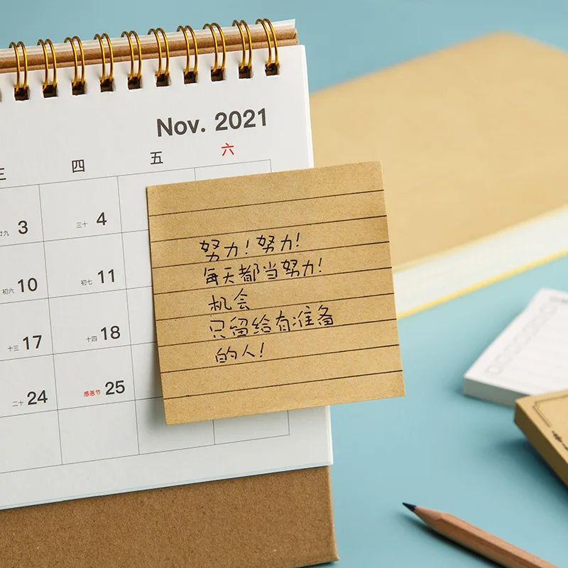 Simple and creative sticky note book can be torn off with sticky checkered message book n times to stick sticky note paper