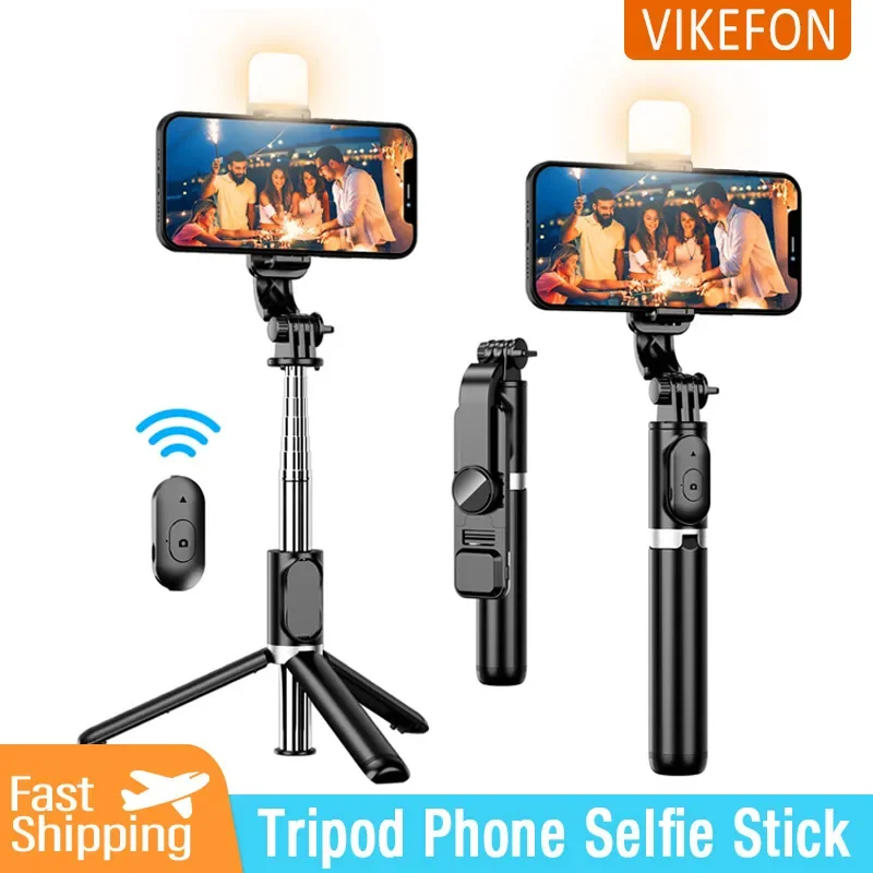 Portable 41 Inch Selfie Stick Phone Tripod with Wireless Remote Extendable Tripod Stand 360 Rotation For iPhone Samsung Xiaomi