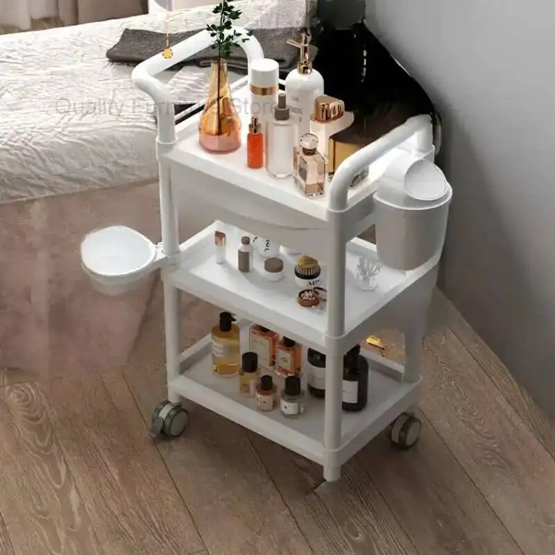 

Rolling Nail Reception Salon Beauty Trolley Lash Luxury Salon Trolley Modern Work Carrello Portaoggetti Salon Furniture RR50ST