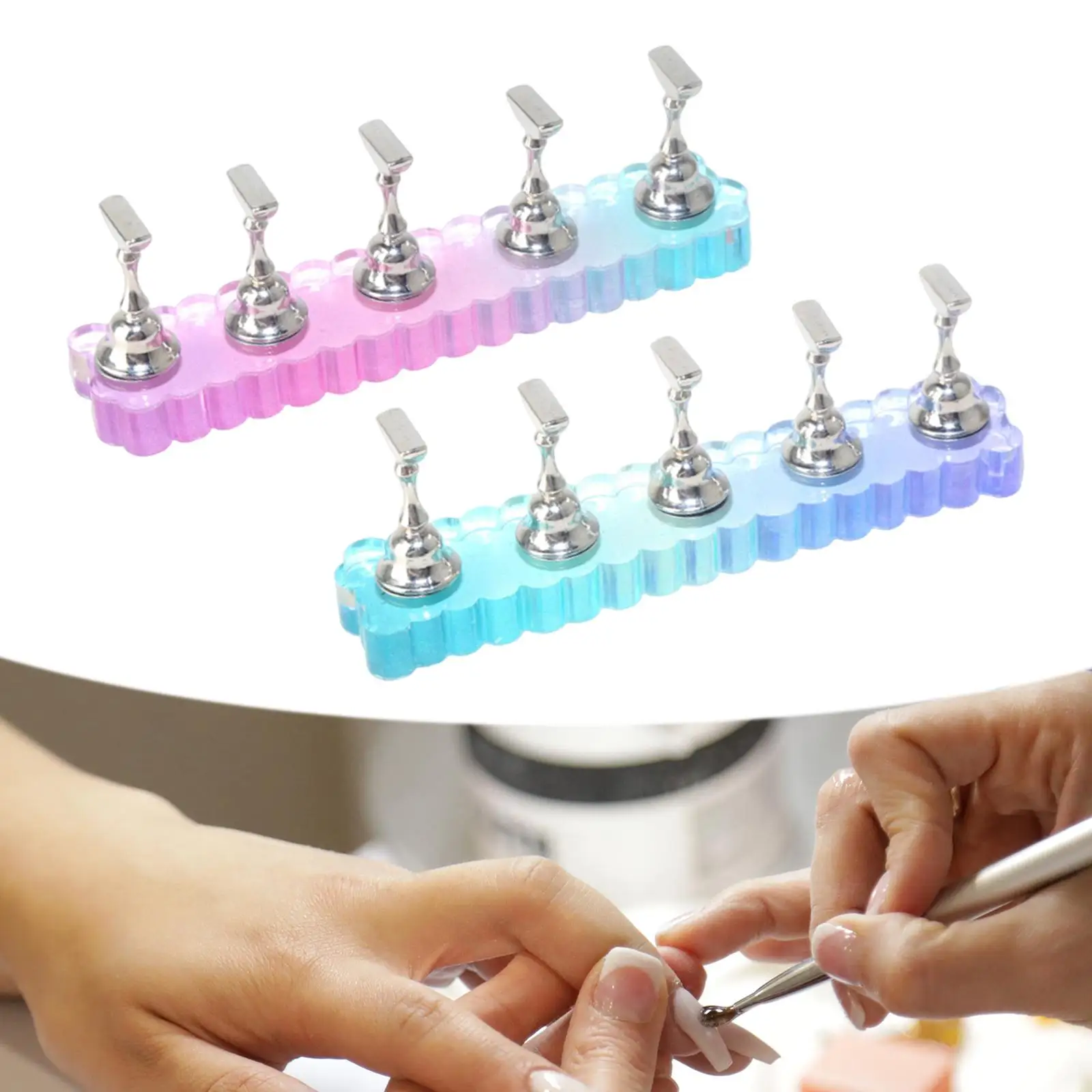 Art Practice Stand Nail Showing Shelf Salon Equipment Portable Nail Art Tool Nail Tip Art Display Holder Nail Tips Holder