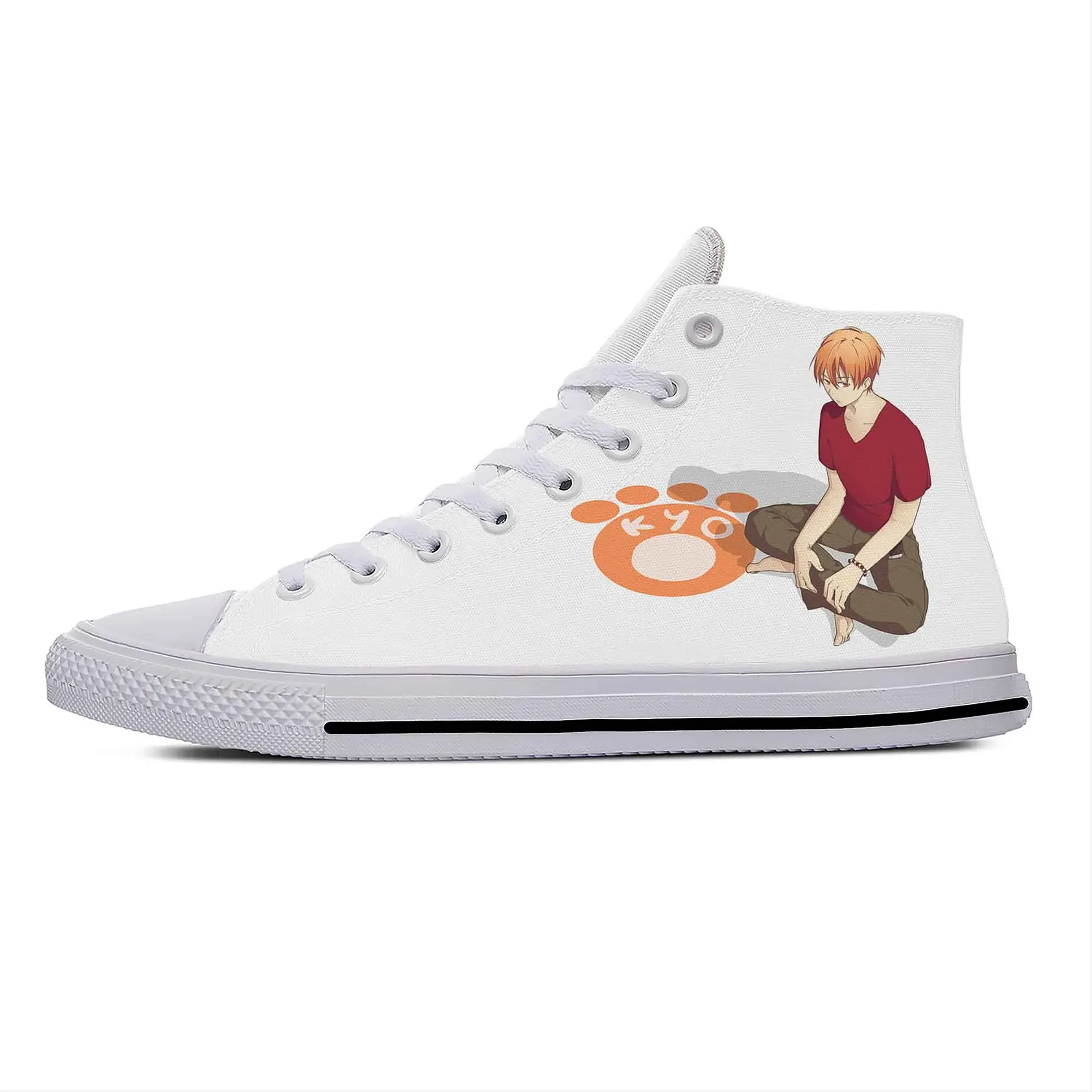 Anime Cartoon Manga Fruits Basket Sohma Kyo Funny Casual Cloth Shoes High Top Lightweight Breathable Custom Men Women Sneakers