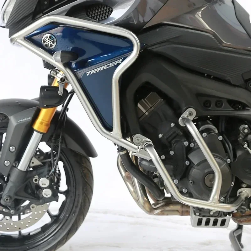 

Heavy Duty Steel Motorcycle Engine Guard - Upper & Lower Crash Bar Bumper Protection Frame Stunt Cage for YAMAHA MT-09 Tracer