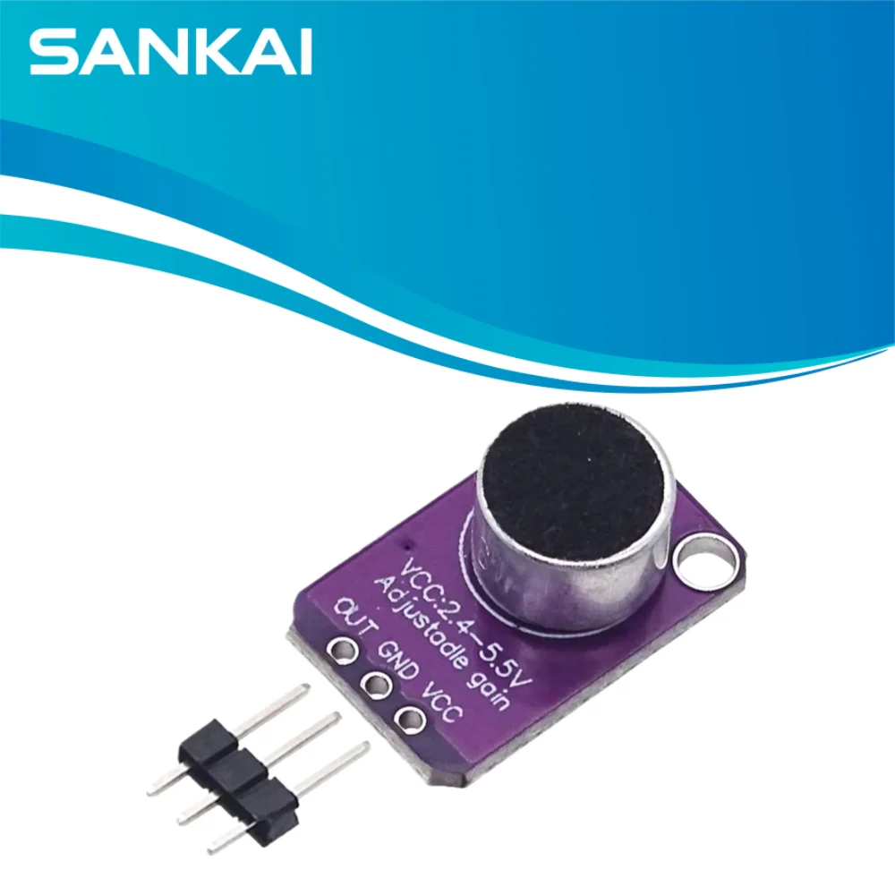 10Pcs GY-MAX4466 MAX4466 Adjustable Gain Microphone Amplifier Board for Arduino