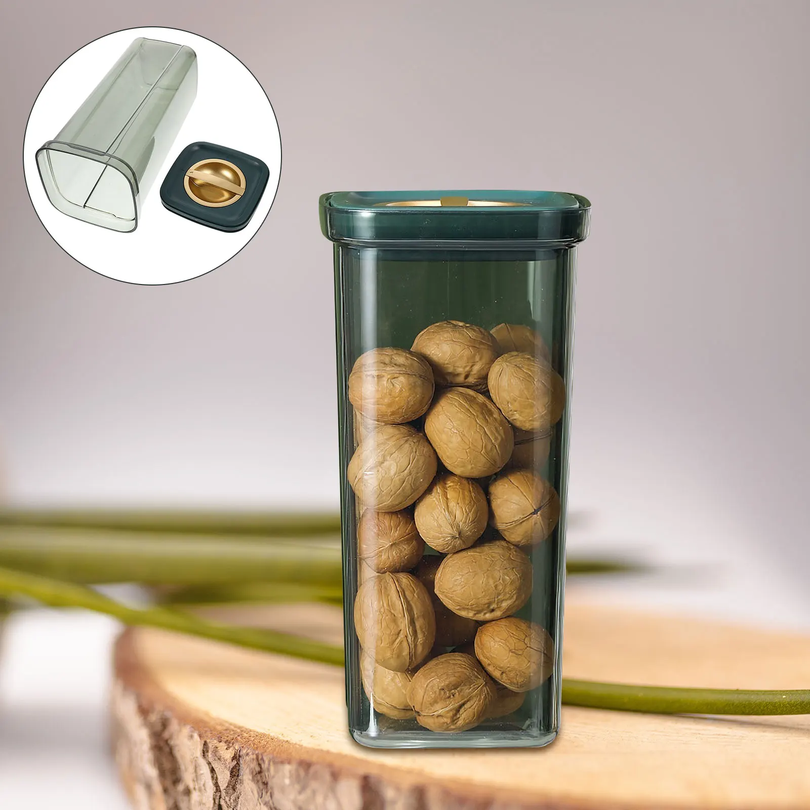 

Airtight Grain Multifunction Sealing Jar For Rice Nuts Snacks Reusable Clear Container Cereal Storage Holder Portable Grains