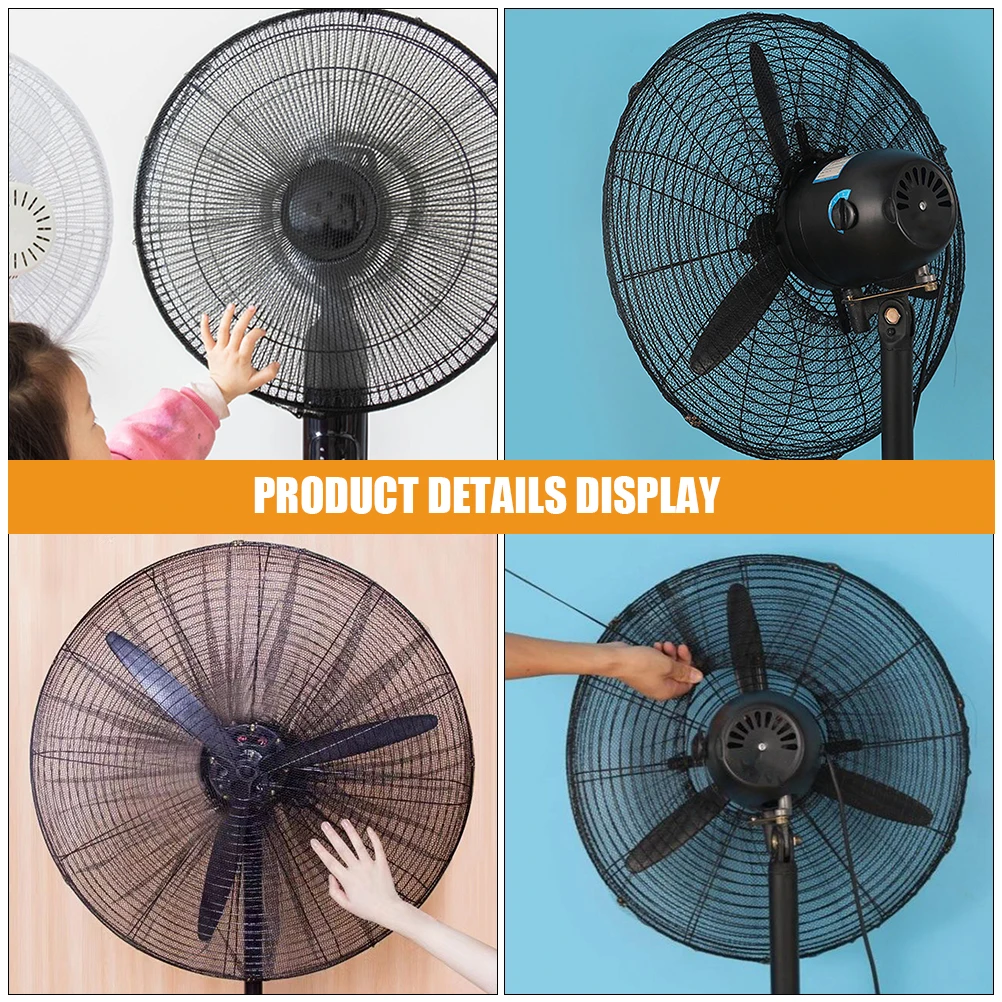 

2pcs Fan Cover Safety Mesh Guards for Home Baby Protection Anti-Grip Fan Safety Net Anti Grip Protective Net Black